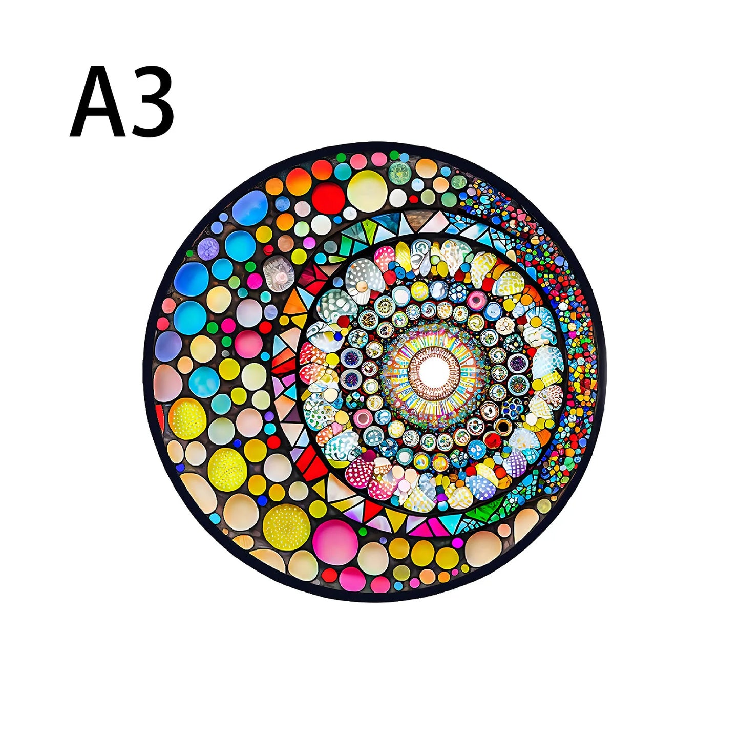 Bunter Kreis-Holzpuzzle – Geometrische Entspannung