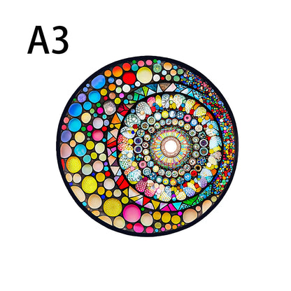 Bunter Kreis-Holzpuzzle – Geometrische Entspannung