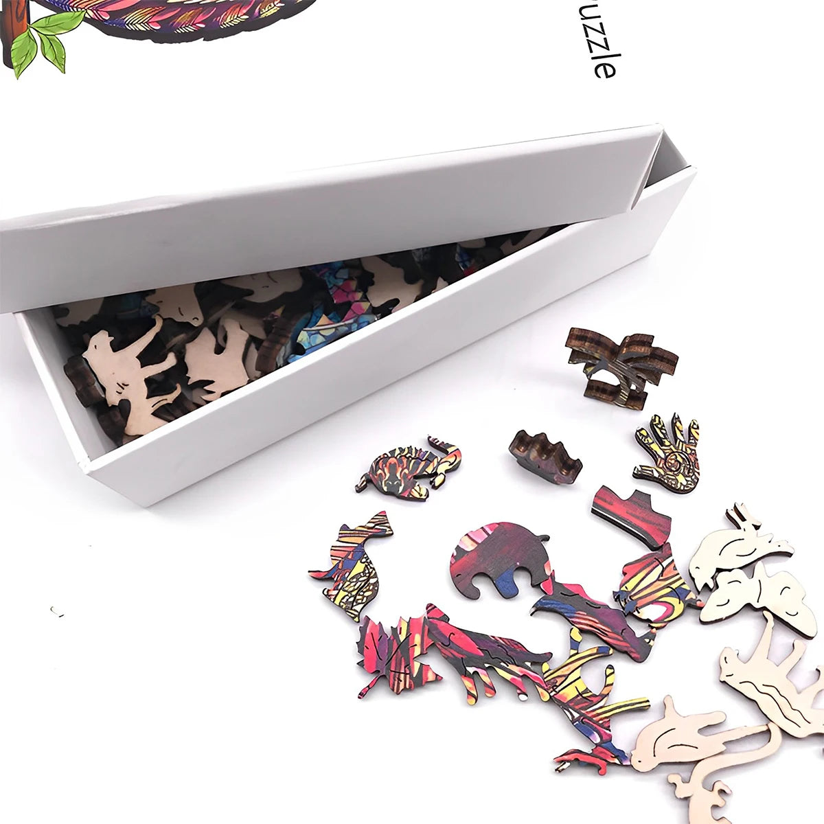 Bunter Pfau-Holzpuzzle – Lebendiges Tierpuzzle