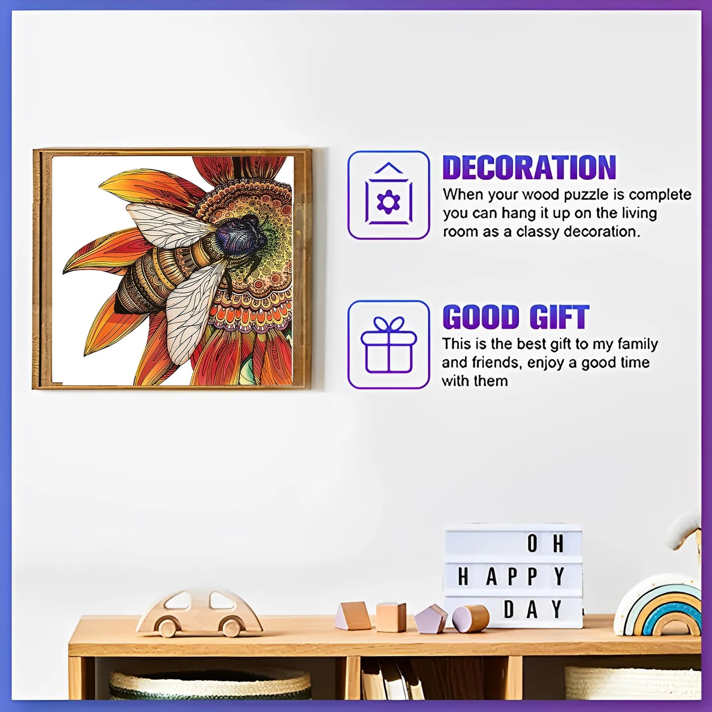 Bienen-Holzpuzzle – Summendes Tierpuzzle