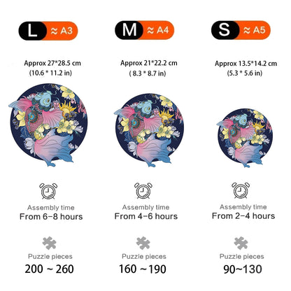 Einzigartiges Fisch-Holzpuzzle – Unterwasserabenteuer