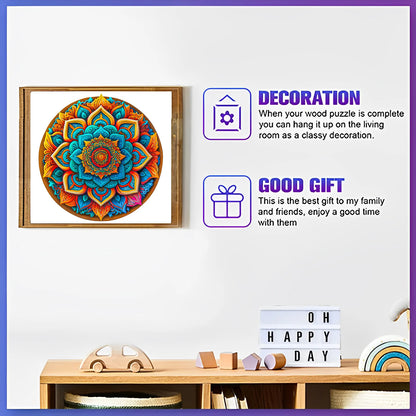 Einzigartiges Blüten-Holzpuzzle – Blumenmotiv