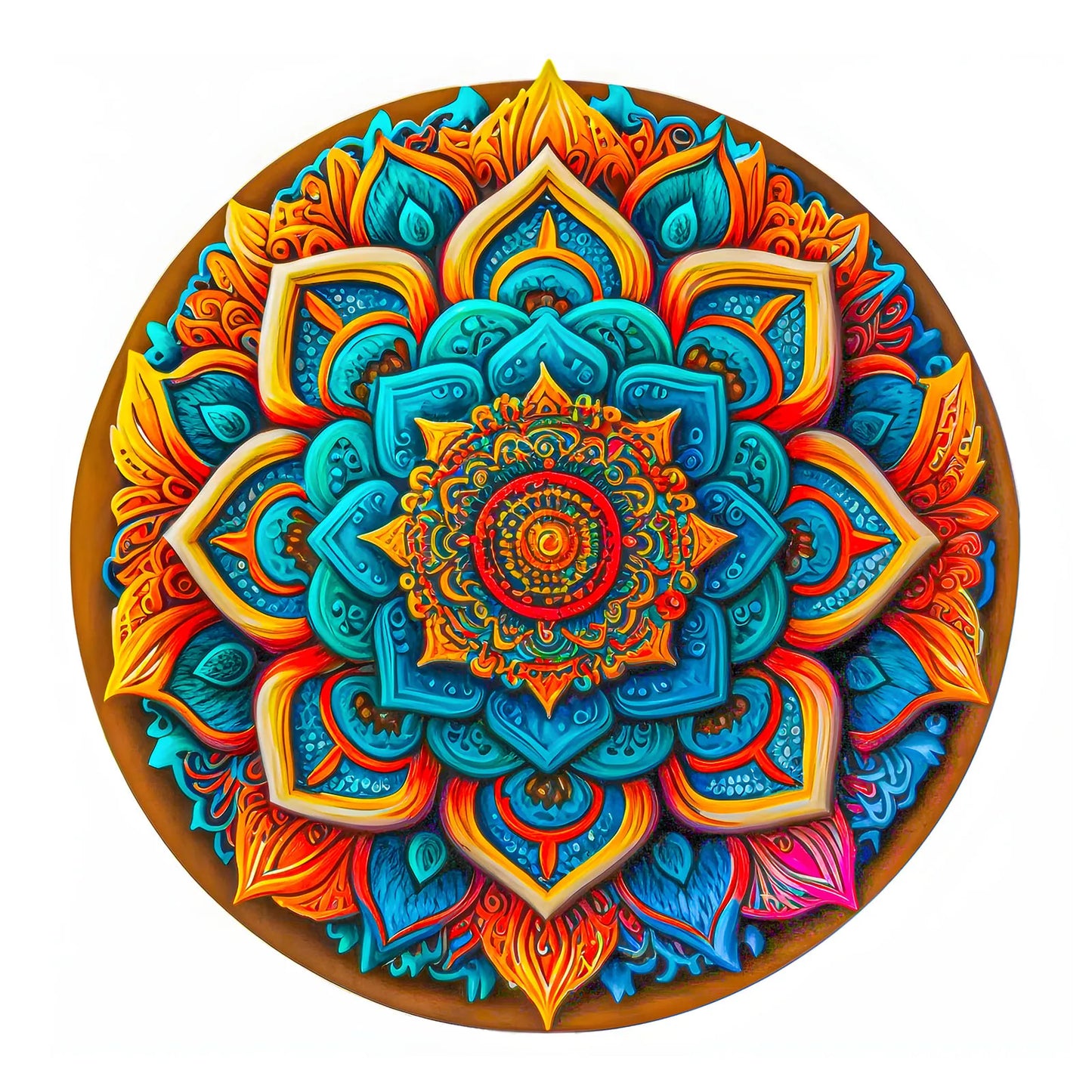 Einzigartiges Blüten-Holzpuzzle – Blumenmotiv