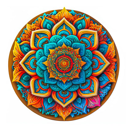 Einzigartiges Blüten-Holzpuzzle – Blumenmotiv