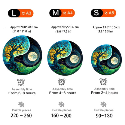 Großes Baum-Holzpuzzle – Waldmotiv für Gehirntraining