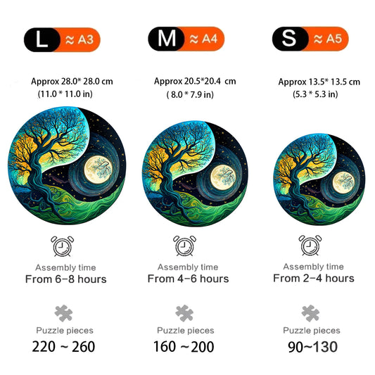 Großes Baum-Holzpuzzle – Waldmotiv für Gehirntraining