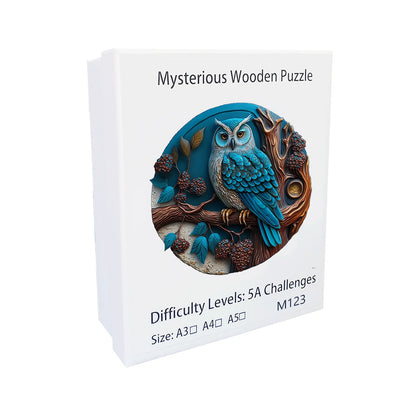 Eulen-Holzpuzzle – 3D-Vogel für alle Altersgruppen