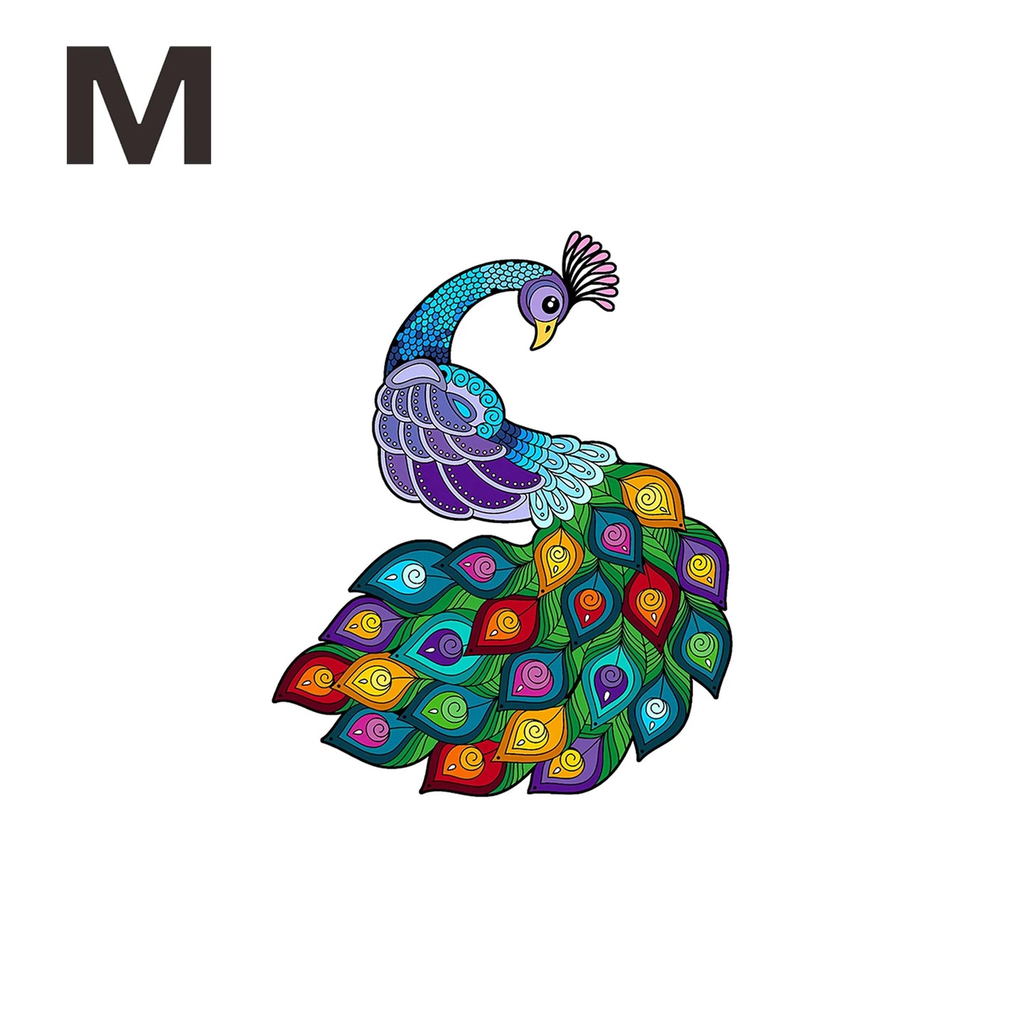 Bunter Pfau-Holzpuzzle – Lebendiges Tierpuzzle