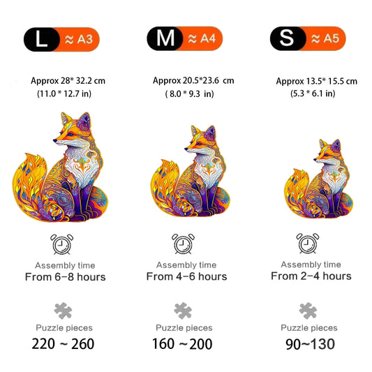 Fuchs-Holzpuzzle – Cleveres Tierpuzzle