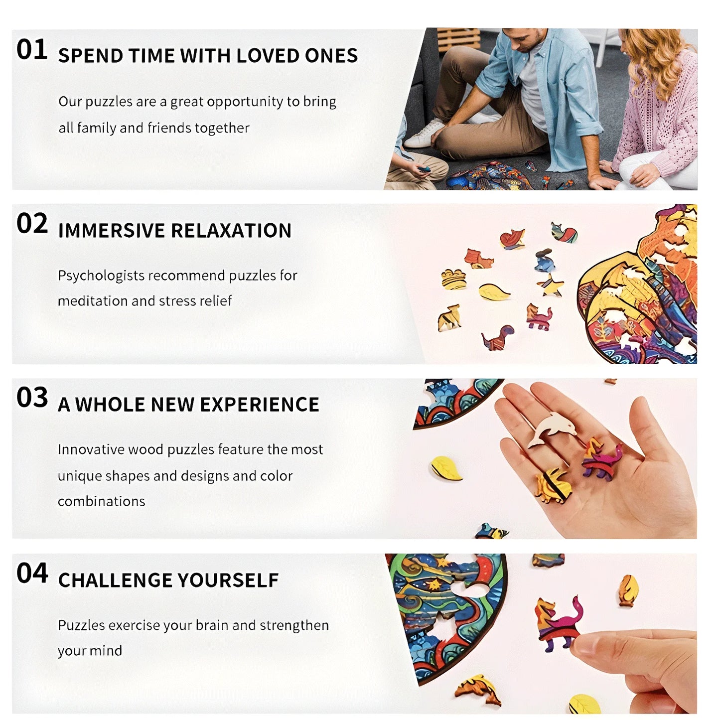 Hai-Holzpuzzle – Dynamisches Tierpuzzle