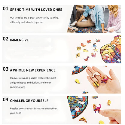 Schmetterling-Holzpuzzle – 3D-Naturdeko