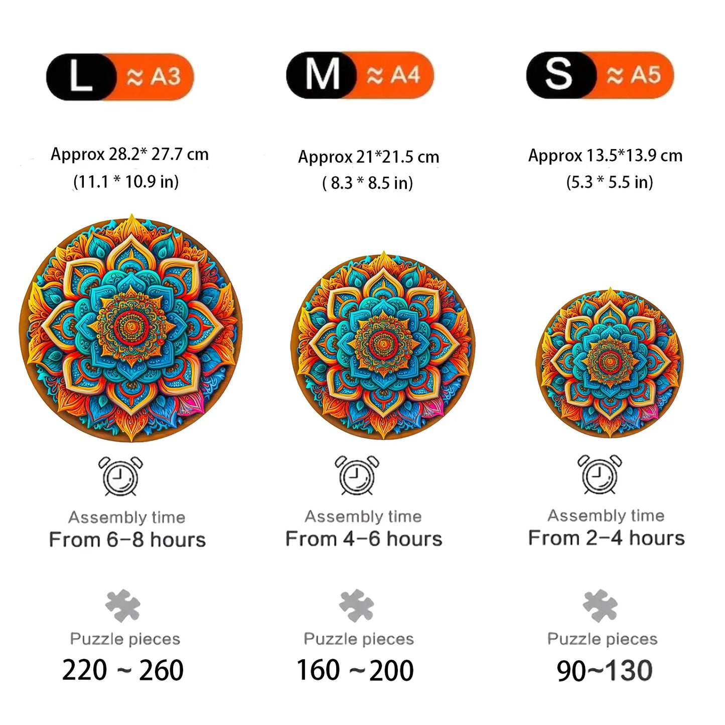 Einzigartiges Blüten-Holzpuzzle – Blumenmotiv